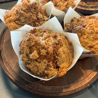 Peach Crumble Muffin